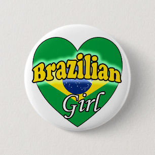 Brasilianisches Mädchen Button