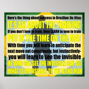 Brasilianisches Poster Jiu Jitsu "See the unvisibl