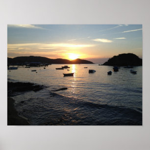 Brasilianisches Strand-Sonnenuntergang-Plakat Poster