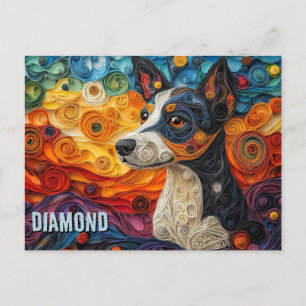 Brasilianisches Terrier Paper Quilling Art Dog Por Postkarte