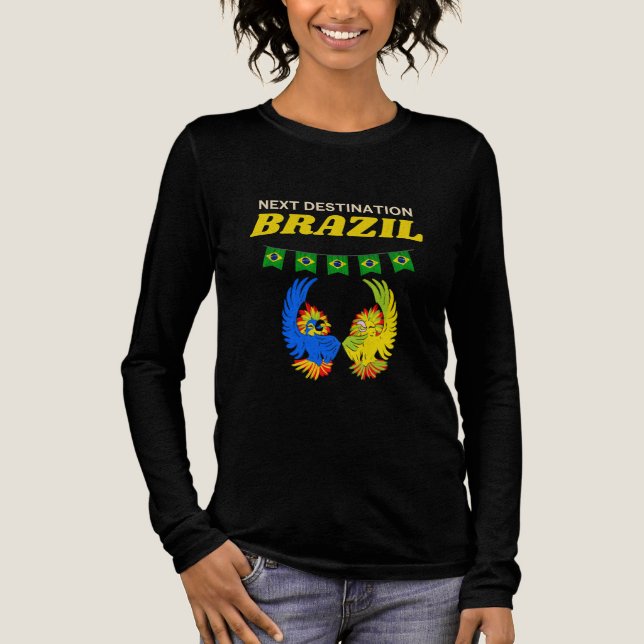 Brasilianisches Wanderlust-Geschenk Tri-Blend Shirt (Vorderseite)