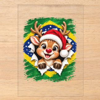Brasilianisches Weihnachtsrentier Acryleinladungen