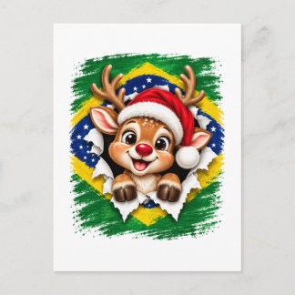 Brasilianisches Weihnachtsrentier Postkarte