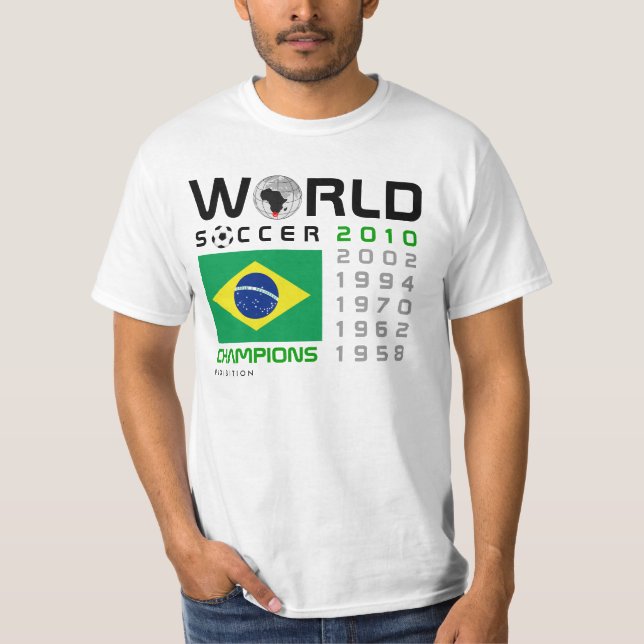 Brasilien 5 Zeit-Weltmeisterschaft-Meister-T - T-Shirt (Vorderseite)