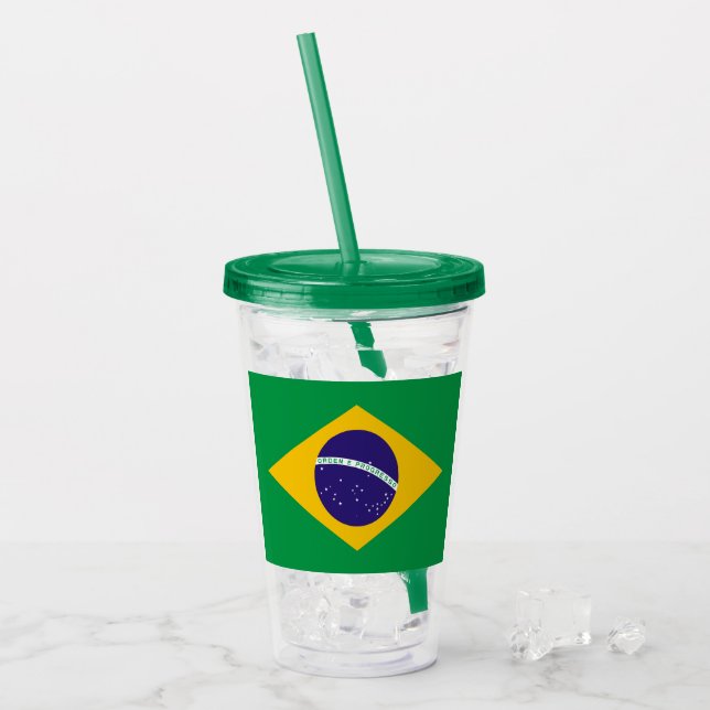 Brasilien Acryltrinkbecher (Vorderseite Ice)