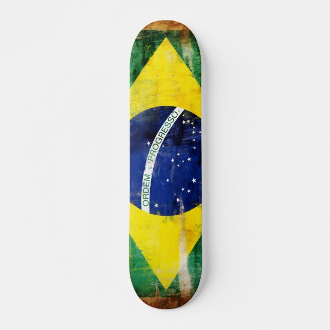 Brasilien - alte Flagge Skateboard (Vorne)
