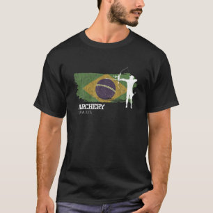 Brasilien Archery Team Sport Brasilianische Flagge T-Shirt
