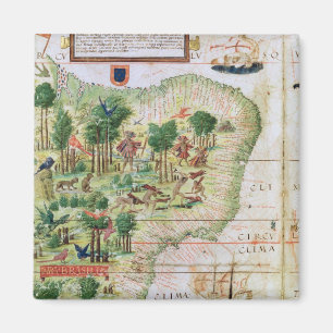 Brasilien aus dem "Miller Atlas" Magnet