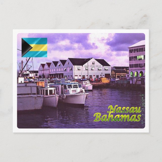 Brasilien - Bahamas - Nassau, Hafen - Postkarte (Vorderseite)