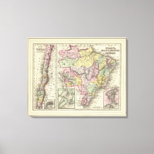 Brasilien, Bolivien, Paraguay, Uruguay 2 Leinwanddruck