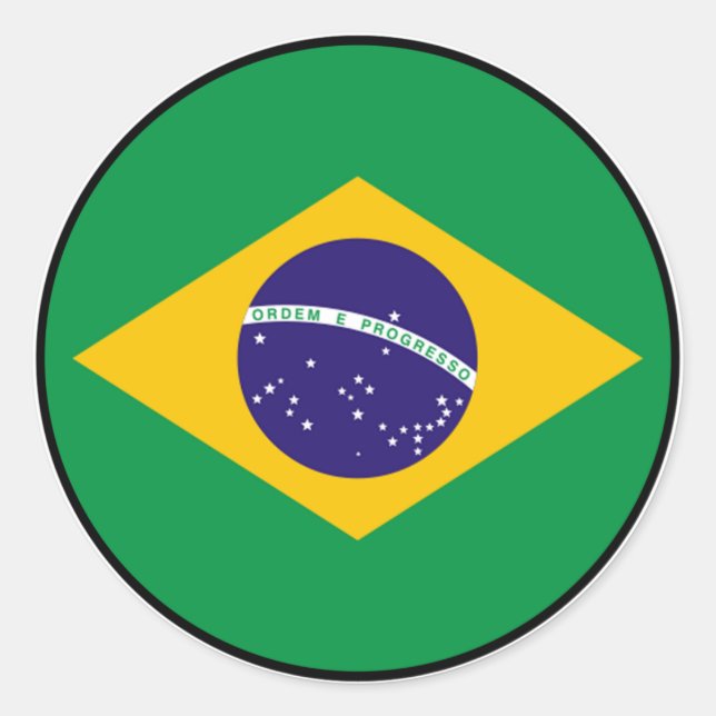 Brasilien Brasil Euro Sticker (Vorderseite)