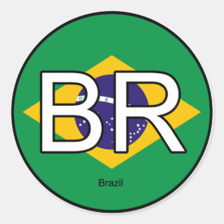 Brasilien Brasil Euro Sticker