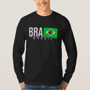 Brasilien Brasil Flagge Brasilianischer Ländercode T-Shirt
