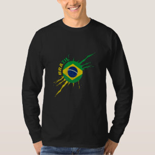 BRASILIEN BRASIL Flagge Vintage abgenutzt BRASILIE T-Shirt