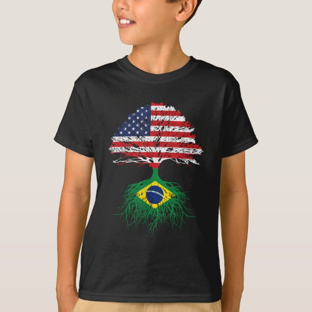 Brasilien Brasil Roots American Groots for Men Wom T-Shirt (Vorderseite)
