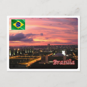 Brasilien - Brasilia nach Nacht - Postkarte