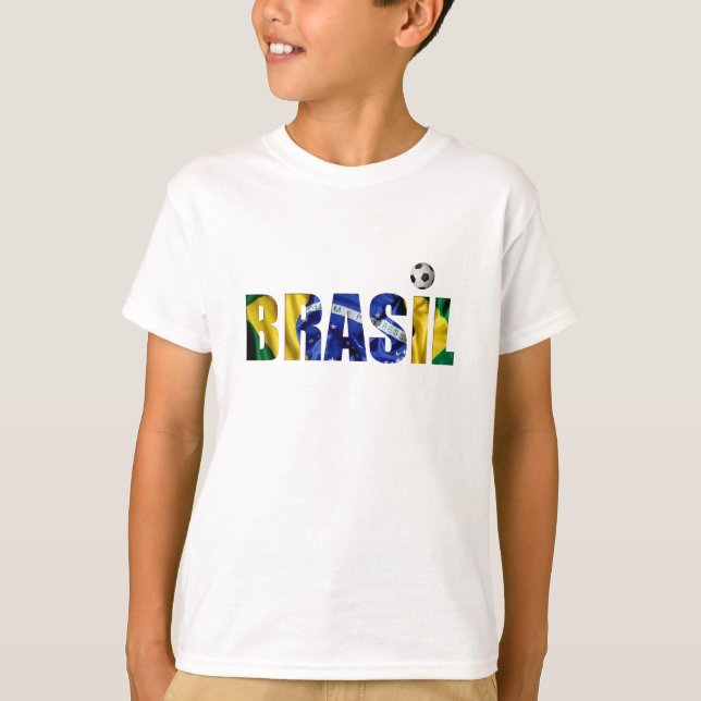 Brasilien-Brasilianer-Flagge T-Shirt (Vorderseite)