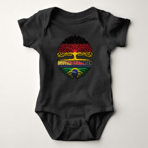 Brasilien Brasilianisch Deutsch Deutschland Baum Baby Strampler