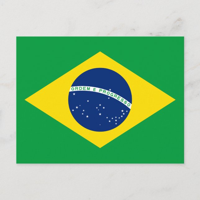Brasilien (Brasilien) Flaggenpostkarte Postkarte (Vorderseite)