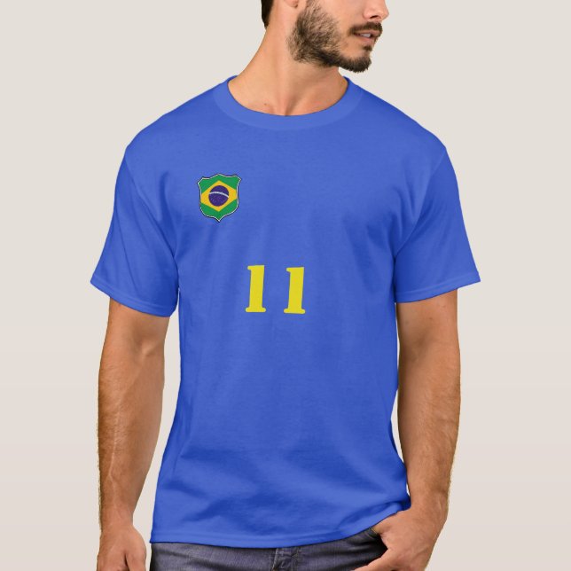 Brasilien-/Brasilien-Fußball-T-Shirt T-Shirt (Vorderseite)