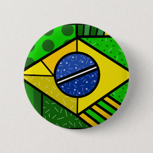 Brasilien Brazil brazilian flag Button