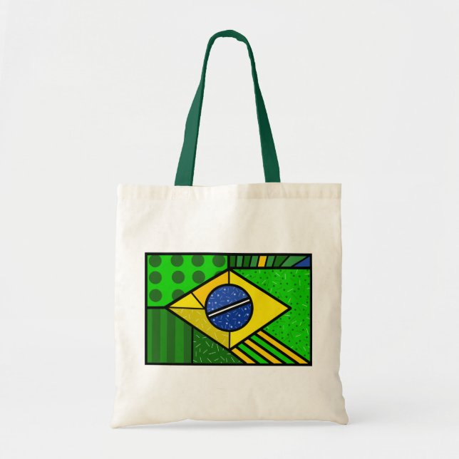 Brasilien Brazil brazilian flag Tragetasche (Vorne)