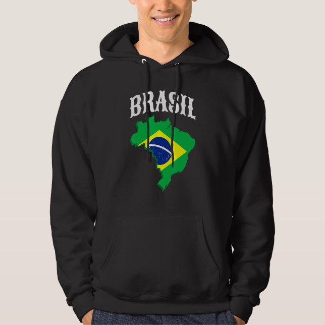 Brasilien Brazil Pride-Flagge Hoodie (Vorderseite)