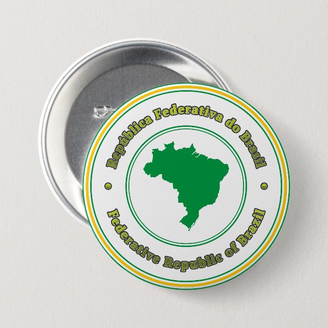 Brasilien Button (Vorne & Hinten)