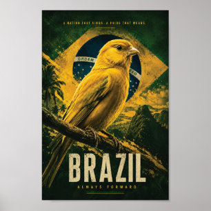 Brasilien Canarinho Patriotische Wandkunst Poster