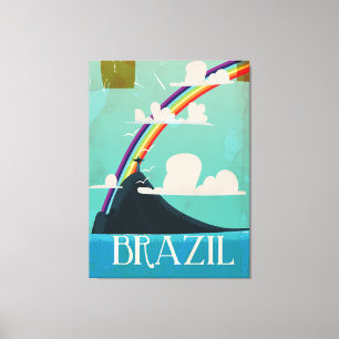 Brasilien Christus der Erlöser Vintage-Reiseposter Leinwanddruck