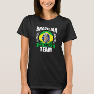 Brasilien Drink Team Brasilianische Fahne Bierbrau T-Shirt