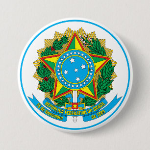 Brasilien-Emblem Button