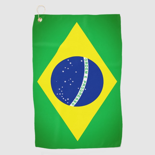 Brasilien Flag Golf Handtuch (Vorderseite)