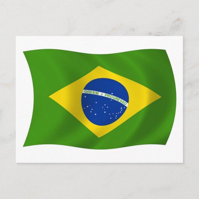 Brasilien Flag Postkarte (Vorderseite)