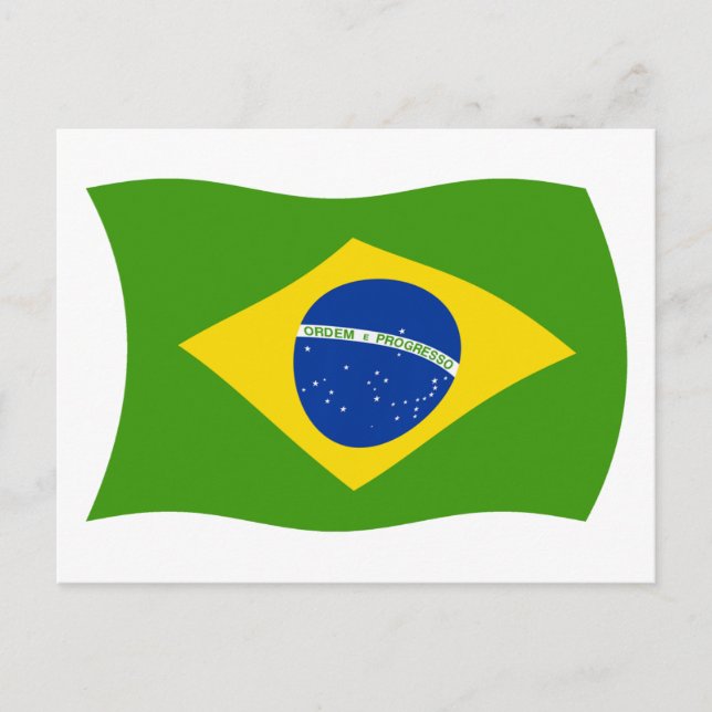 Brasilien Flag Postkarte (Vorderseite)