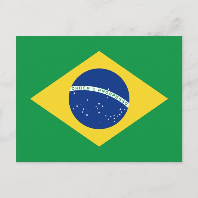 Brasilien Flag Postkarte (Vorderseite)