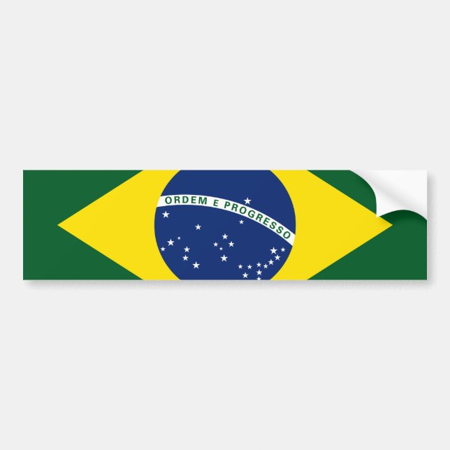 Brasilien-Flagge Autoaufkleber (Vorne)