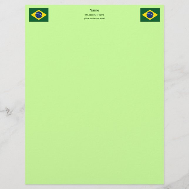 Brasilien-Flagge Briefkopf (Vorderseite)
