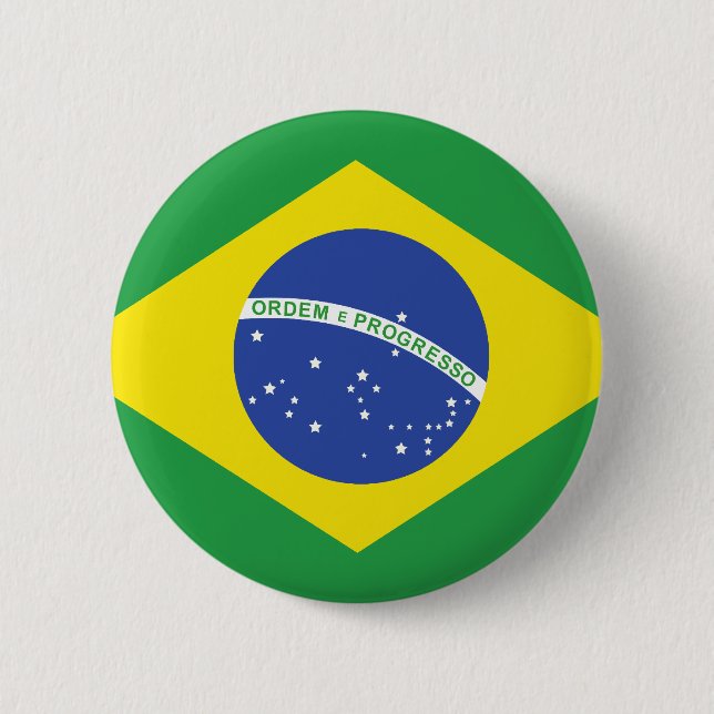 Brasilien-Flagge Button (Vorderseite)