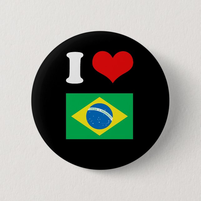 Brasilien-Flagge Button (Vorderseite)