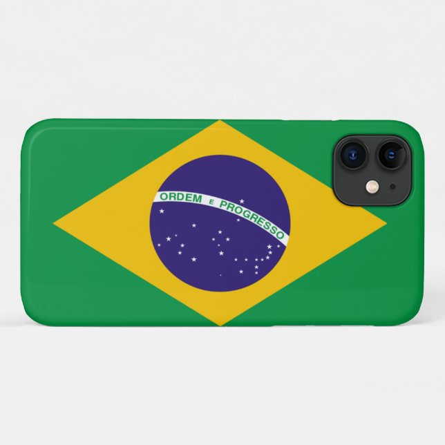 Brasilien-Flagge Case-Mate iPhone Hülle (Rückseite (Horizontal))