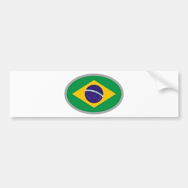 Brasilien-Flagge - cooler Entwurf! Autoaufkleber (Vorne)