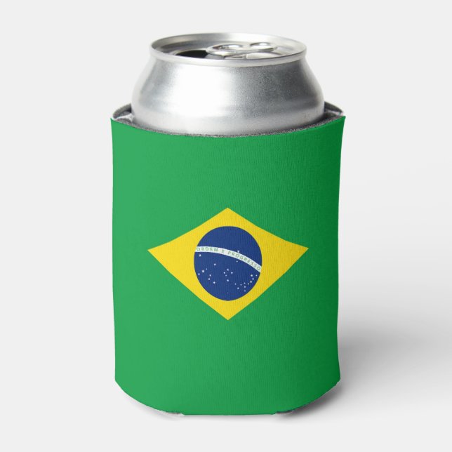 Brasilien-Flagge Dosenkühler (Kanne Vorderseite)
