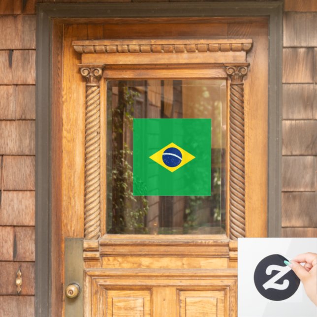 Brasilien-Flagge Fensteraufkleber (Haustür)
