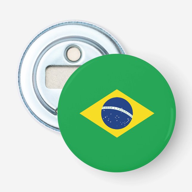 Brasilien-Flagge Flaschenöffner (Vorderseite)