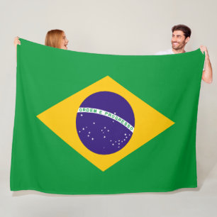 Brasilien-Flagge Fleecedecke