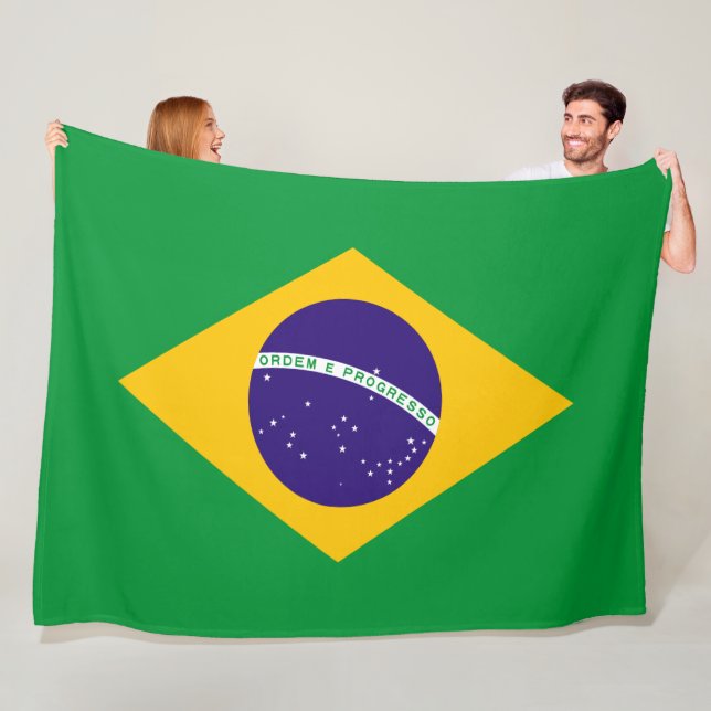 Brasilien-Flagge Fleecedecke (Beispiel)