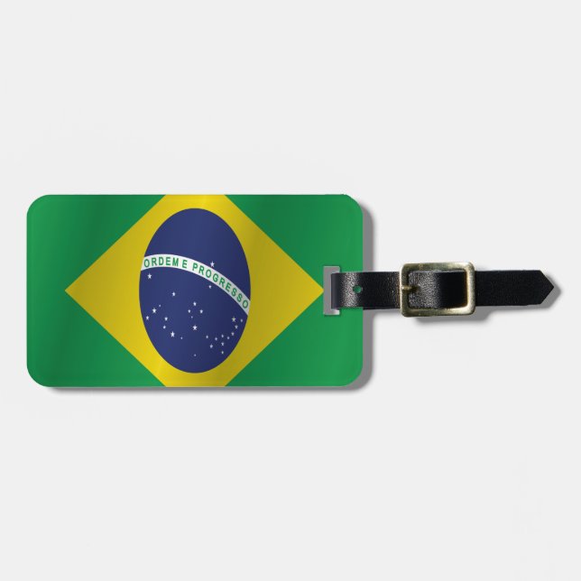 Brasilien-Flagge Gepäckanhänger (Vorderseite horizontal)