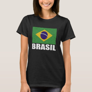 Brasilien-Flagge Grunge Vintage-Souvenir Brasilien T-Shirt