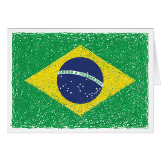 Brasilien-Flagge *Hand-sketch* Brasilianer